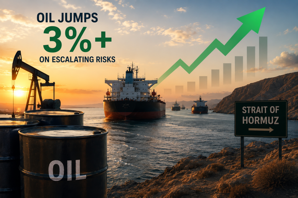 Oil Prices Jump Over 3% as US-Iran Strikes Raise Strait of Hormuz Fears
