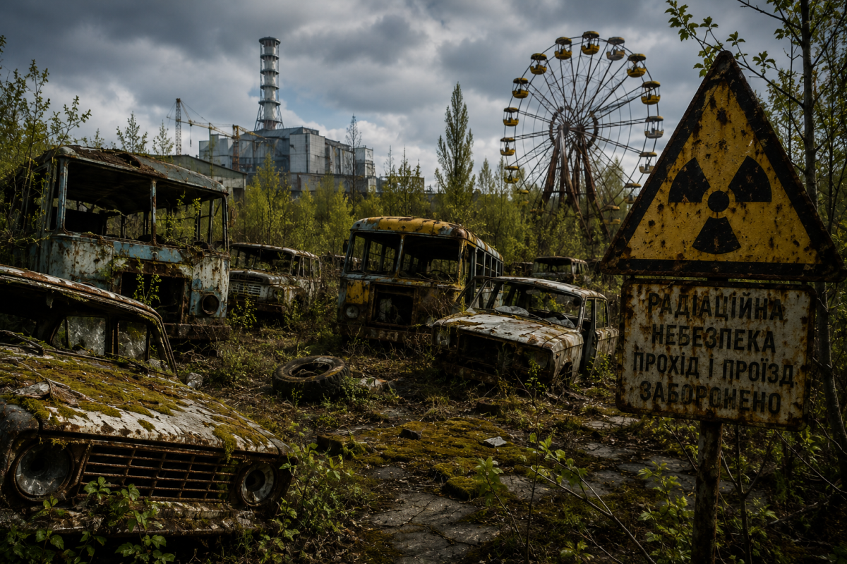 Chernobyl’s Abandoned Vehicle Graveyards Still Haunt Ukraine 40 Years After Nuclear Disaster