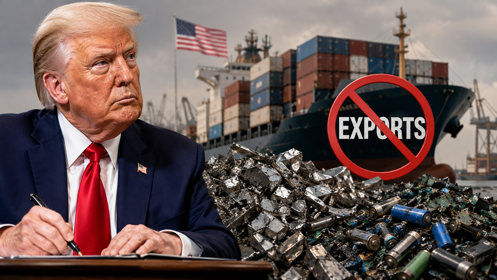 Trump Administration Bans Tungsten Scrap and Battery Waste Exports for One Year