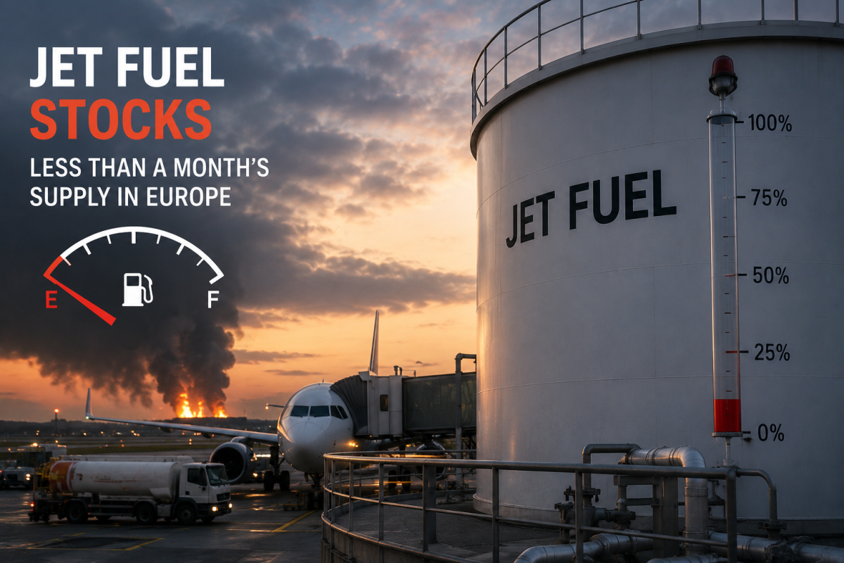 Europe's Jet Fuel Stocks Fall Below One Month as Iran Tensions Threaten Supply