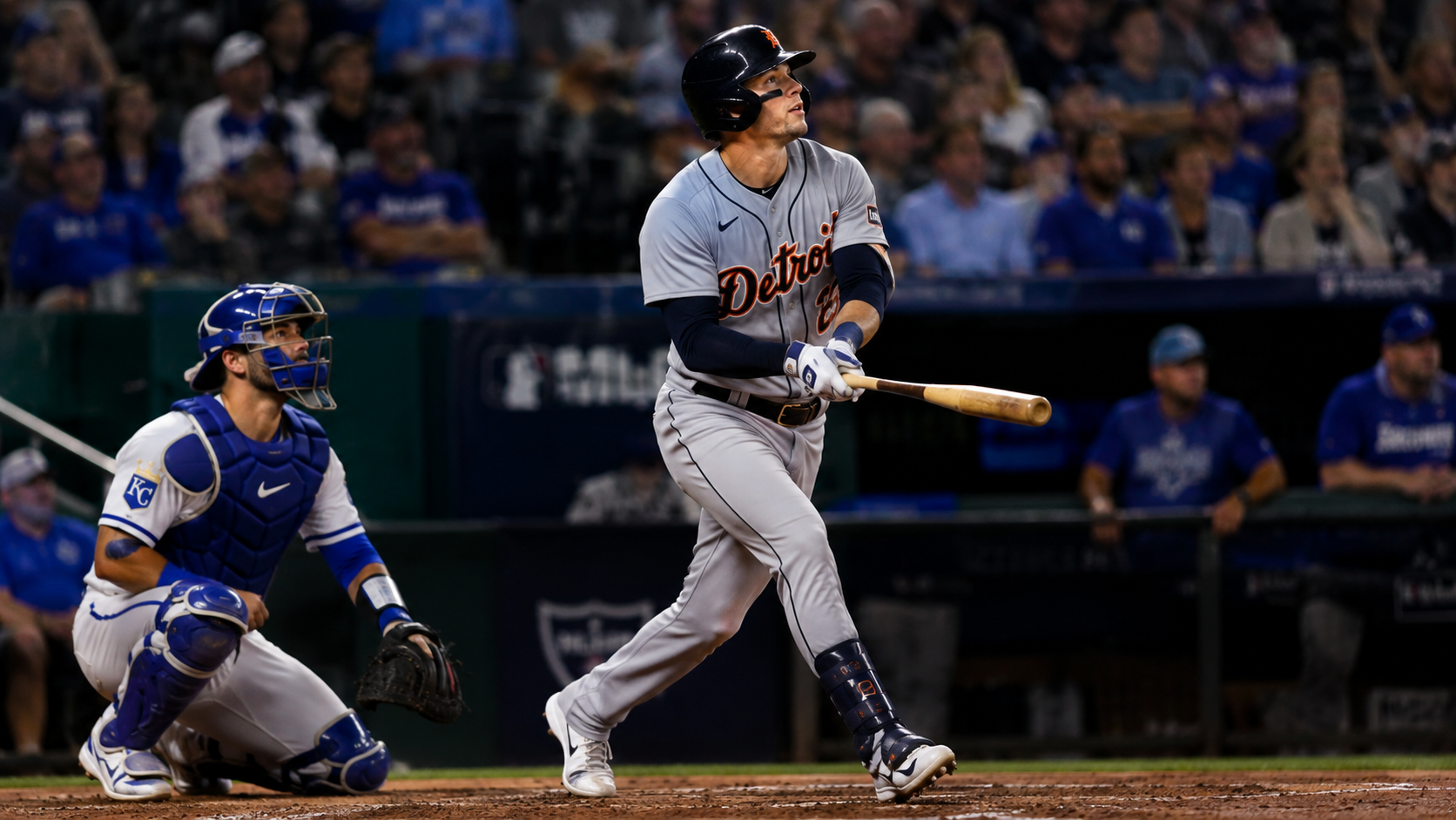 Tigers Rally Past Royals 4-3 Behind Outman's Homer, Dingler's Clutch Double