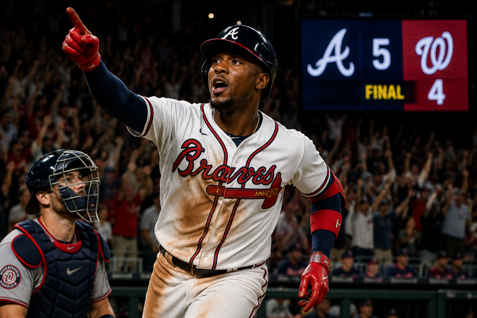 Braves Rally Past Nationals 5-4 Behind Ozzie Albies' Clutch Hit